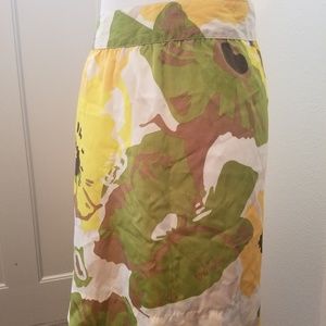 Green and Yellow Flowered Skirt